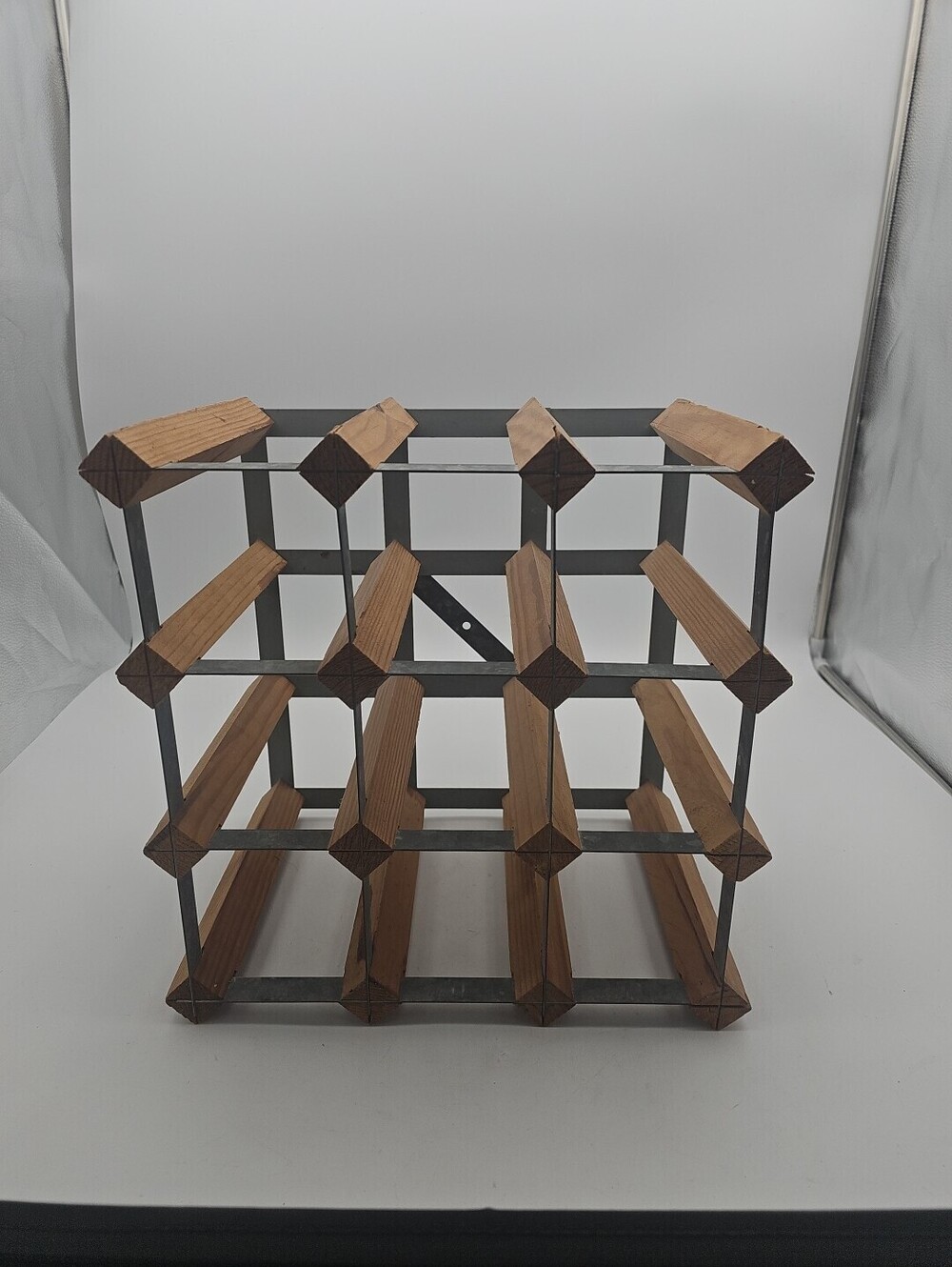 tabletop Wine Cellar Trellis 12 Bottle wine rack assembled wood bottle cellar MC